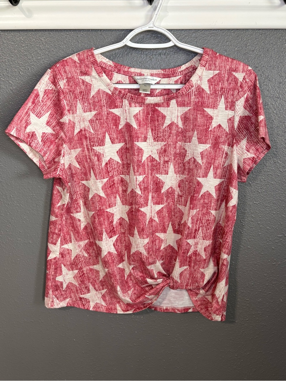Christopher & Banks Red Star Pattern T-Shirt size PL (SKU 230)